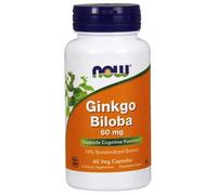 NOW Foods Ginkgo Biloba, 60mg , 60 vcaps