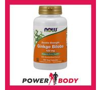 NOW Foods - Ginkgo Biloba Capsules - Double Strength 120 mg - 100 Vegetable Capsules