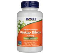 NOW Foods - Ginkgo Biloba Capsules - Double Strength 120 mg - 100 Vegetable Capsules