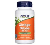 Now Foods Ginkgo Biloba Extract 60 mg 120 Veg Capsules