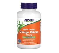 NOW Foods Ginko Biloba 120mg With Eleuthero Root - 100 Veg Capsules BBE 11/2027