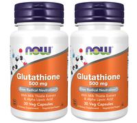 Now Foods Glutathione 500mg 2X30 or 1X60 L-Glutathione Alpha Lipoc Acid Kosher