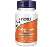 NOW Foods Glutathione With Milk Thistle Extract & Alpha Lipoic Acid 500mg 30 Capsules