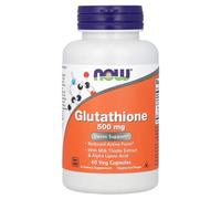 NOW Foods Glutathione with Milk Thistle Extract & Alpha Lipoic Acid, 500mg - 60 Vegan Capsules