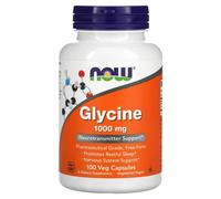 Now Foods Glycine 1000 mg - Restful Sleep & Nervous System Support - 100 Veg Capsules
