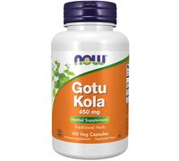 NOW Foods Gotu Kola (Centella asiatica) 450mg 100 Veg Capsules, Caffeine Free