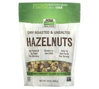NOW Foods, Hazelnuts, Dry Roasted & Unsalted, 16 oz (454 g)