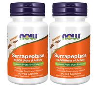 NOW Foods High Potency Serrapeptase 60,000 SPU Enzymes 2X60 Veggie Caps