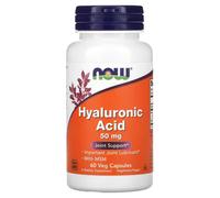 NOW Foods Hyaluronic Acid with MSM, 50mg - 60 Vegan Capsules