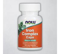NOW Foods Iron Complex 100 Tabs | Gentle Iron + Cofactors for Energy & Blood