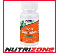 NOW Foods Iron Complex Essential Mineral - 100 tablets