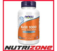 NOW Foods Krill Oil, 1000mg Double Strength Cardiovascular Support - 60 softgels