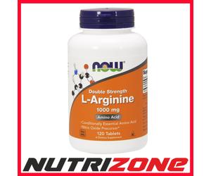 Now Foods L-Arginine 1000mg Essential Amino Acid Nitric Oxide Booster 120 tablet