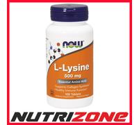 Now Foods L-Lysine 500mg Collagen Synthesis Immune Function - 100 tablets