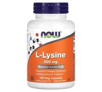 NOW Foods L Lysine Immune Health 500mg Capsules - 100 Vegan Capsules