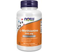 NOW Foods L-Methionine 500mg Detox Mechanisms | Vit B-6 x100 BBE 2027-10