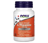 NOW Foods L Theanine Calm Focus 200mg Capsules - 60 Vegan Capsules