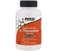 Now Foods, L-Theanine, Double Strength, 200 mg, 120 Veg Capsules