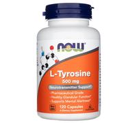 NOW Foods L Tyrosine Focus Energy 500mg Capsules - 120 Capsules