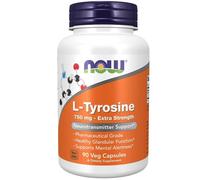 NOW Foods L-Tyrosine Extra Strength 750mg Capsules 90 Capsules