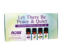 Now Foods, Let There Be Peace & Quiet, Relaxing Essential Oils Kit, 4 Bottles, 1/3 fl oz (10 ml) Each