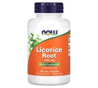 NOW Foods Licorice Root Digestive Support 450mg Capsules - 100 Vegan Capsules