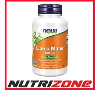 Now Foods Lion's Mane 500mg Super Mashroom Brain Support Organic - 60 vcaps