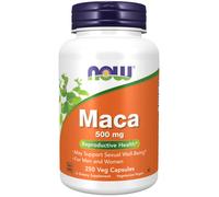 NOW Foods Maca (Lepidium meyenii) 500mg 250 Veg Capsules, Menopause, Hot Flashes