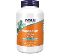 NOW Foods Magnesium 400 mg 180 Capsules, Supports Heart, Bones, Anxiety, USA