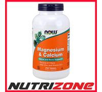 Now Foods Magnesium & Calcium with Zinc and Vitamin D3 Nerve Health 250 tablets