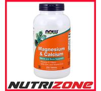 Now Foods Magnesium & Calcium with Zinc and Vitamin D3 Nerve Health 250 tablets