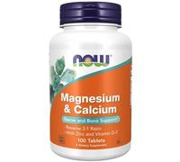 NOW Foods Magnesium & Calcium With Zinc & Vitamin D3 100 Tablets