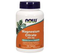 NOW Foods Magnesium Citrate Tablets 200 mg — 100 Tablets