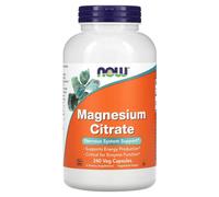 NOW Foods Magnesium Citrate 400mg 240 Veg Caps | Muscle & Nervous System Support