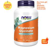 NOW Foods Magnesium Glycinate 180 Tablets 1-3 Pack Nervous System Muscle Support