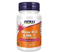 Now Foods Mega D3 4000 IU + K2 MK-7 180 mcg, 60 capsules