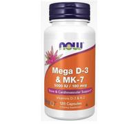 NOW Foods, Mega D-3 & MK-7, 120 Capsules