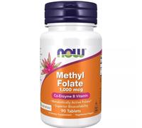 NOW Foods Methyl Folate 1,000mcg 90 Tablets, Co-Enzyme Vitamin B, Folate