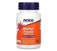 Now Foods Methyl Folate,5000 mcg ,50 Veg Caps (Pack of 1)