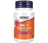 NOW Foods MK-7 Vitamin K-2 100 mcg 60 Veg Capsules, Blood Clotting, Strong Bone