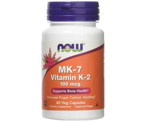 Now Foods MK-7 Vitamin K-2 Capsules, 100 mcg, 60-Count