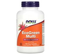 NOW Foods Multivitamin Greens Daily Wellness Support Iron Free Capsules - 180 Vegan Capsules