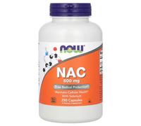 NOW Foods NAC + Selenium Antioxidant 600mg Daily Wellness Support Capsules - 250 Capsules