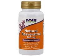 NOW Foods Natural Resveratrol with Red Wine Extract, 200mg , 60 vcaps