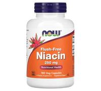 NOW Foods Niacin Flush-Free, 250mg - 180 Vegan Capsules