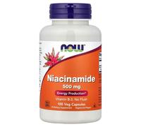 NOW Foods Niacinamide 500mg 100 Capsules | Vitamin B3 (Nicotinamide)