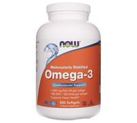 Now Foods Omega-3 Softgels - Molecularly Distilled - 180 EPA/120 DHA - 500 Softgels