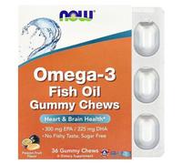 NOW Foods Omega-3 Fish Oil Gummy Chews Passion Fruit 36 Chews