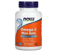 NOW Foods Omega-3 Fish Oil Mini Heart & Brain Support - 180 Softgels