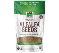 NOW Foods Organic Alfalfa Seeds For Sprouting Grown in the USA Certified Non-GMO 12-Ounce (Packaging May Vary)